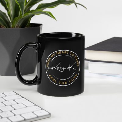 Black Glossy Mug Design 1