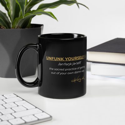 Black Glossy Mug Design 7